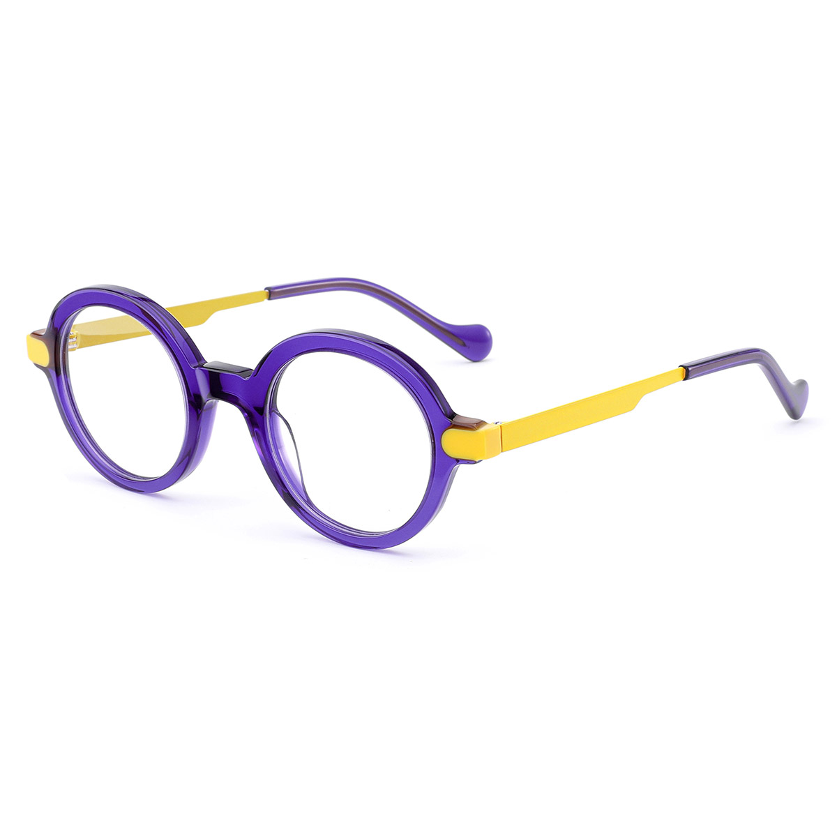 Retro Sanatsal Yuvarlak Çerçeve asetat optik gözlük Retro Sanatsal Yuvarlak Çerçeve asetat optik gözlük