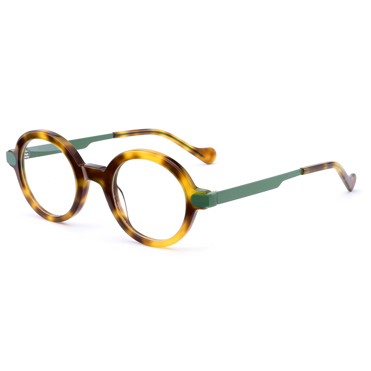 Retro Sanatsal Yuvarlak Çerçeve asetat optik gözlük Retro Sanatsal Yuvarlak Çerçeve asetat optik gözlük
