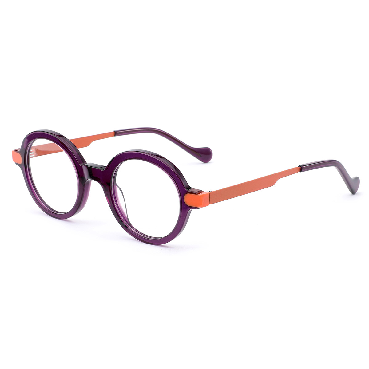 Retro Sanatsal Yuvarlak Çerçeve asetat optik gözlük Retro Sanatsal Yuvarlak Çerçeve asetat optik gözlük