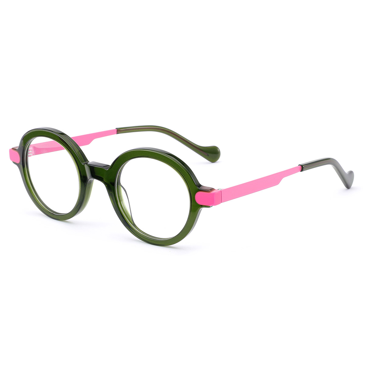 Retro Sanatsal Yuvarlak Çerçeve asetat optik gözlük Retro Sanatsal Yuvarlak Çerçeve asetat optik gözlük